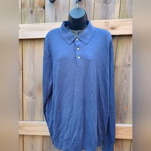 🏵️ Brooks Brothers Silk Cotton Blue Sweater 🏵️